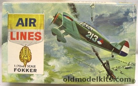 Air Lines 1/72 Fokker D-21 - Dutch Fighter D-XXI / DXXI - (ex Frog), 3902 plastic model kit